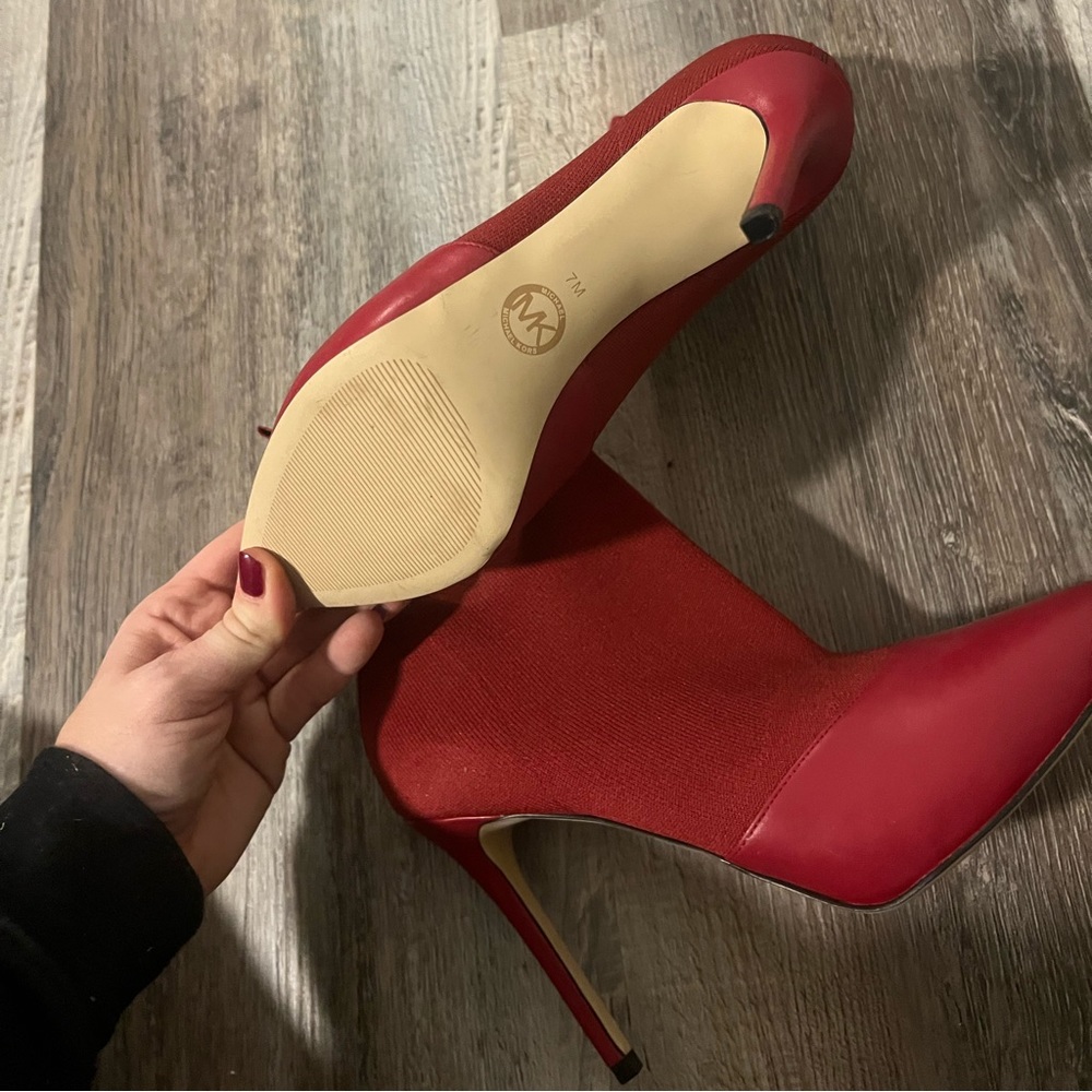 Michael Kors red boots